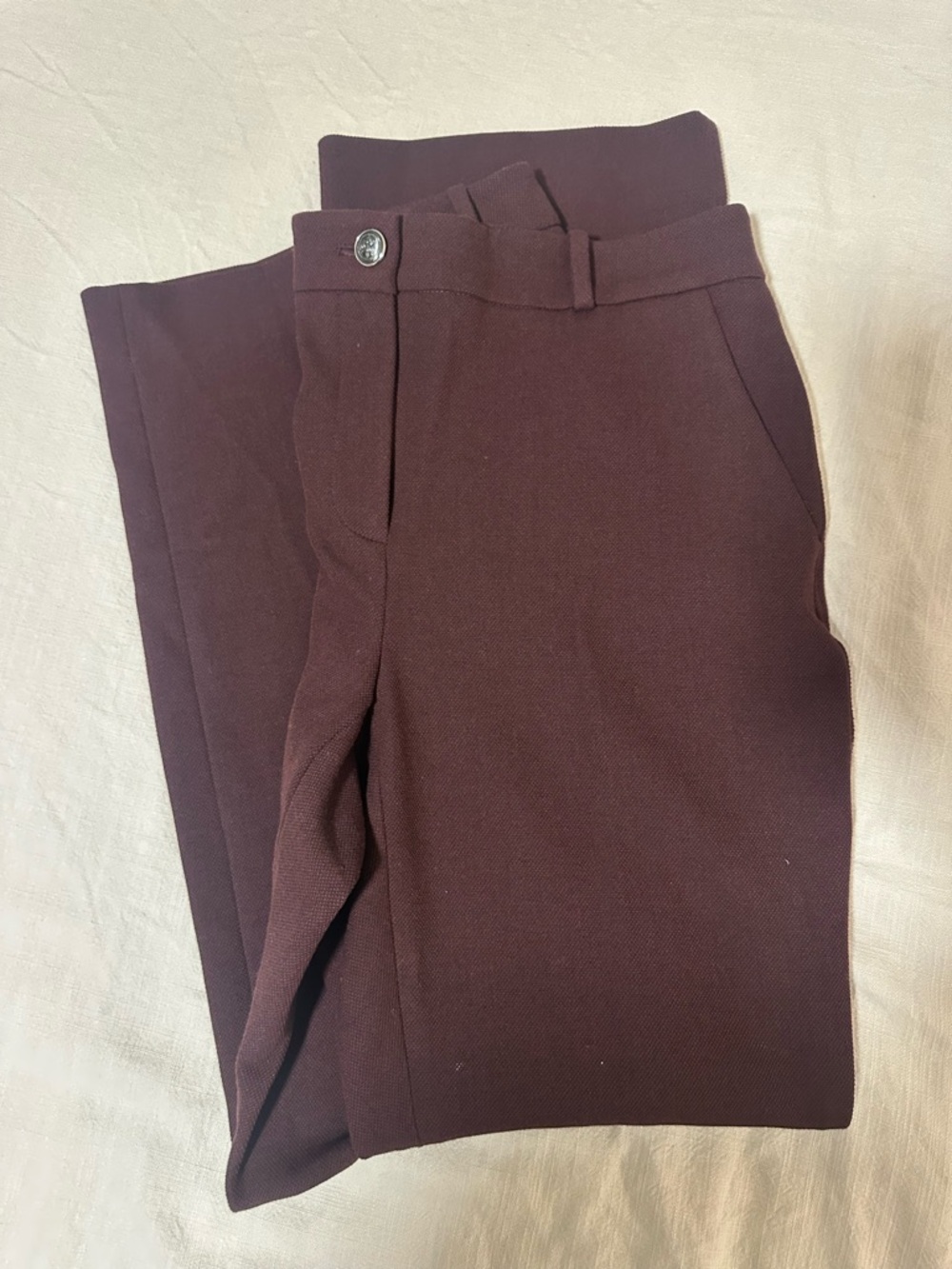 White House Black Market Tailored Trousers in Deep Burgundy